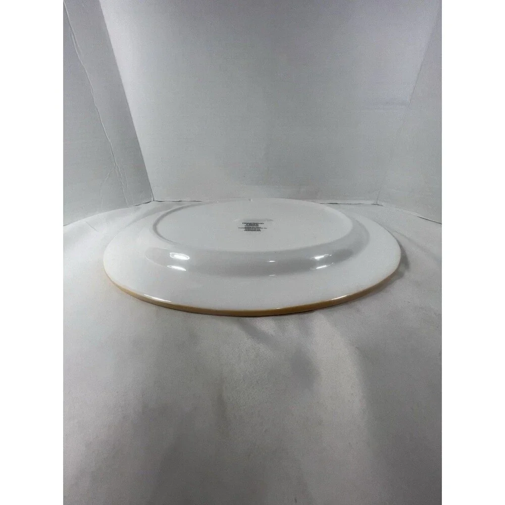 Jim Shore Heartwood Creek 15.25” Oval Platter Flower Basket Floral Enesco 2002
